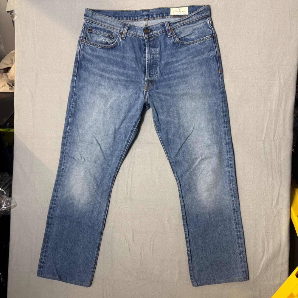 Imogene and Willie Willie Medium Wash Straight Leg Jeans Blue Denim 36